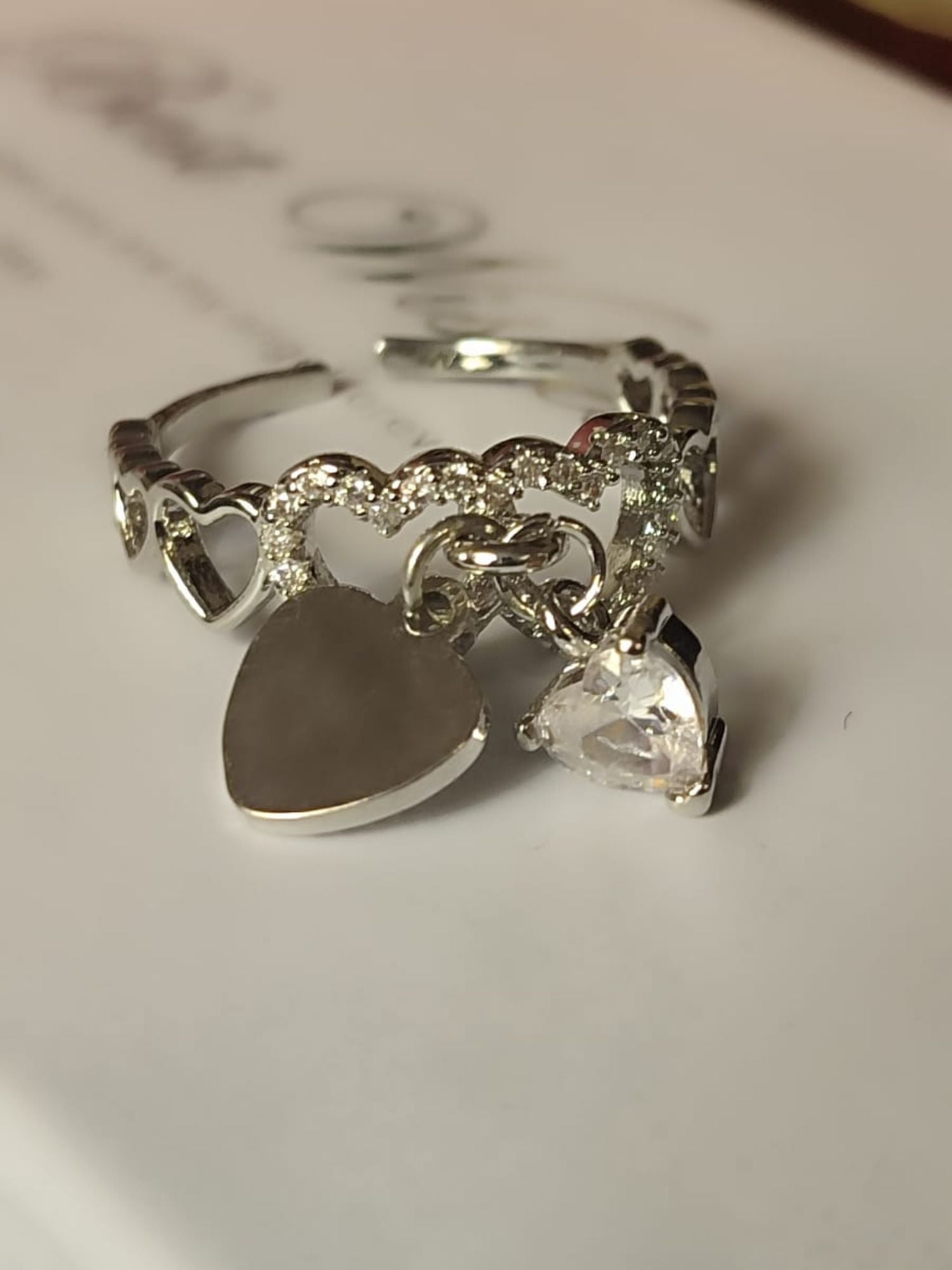 Izvanredan prsten u obliku srca od nehrđajućeg čelika