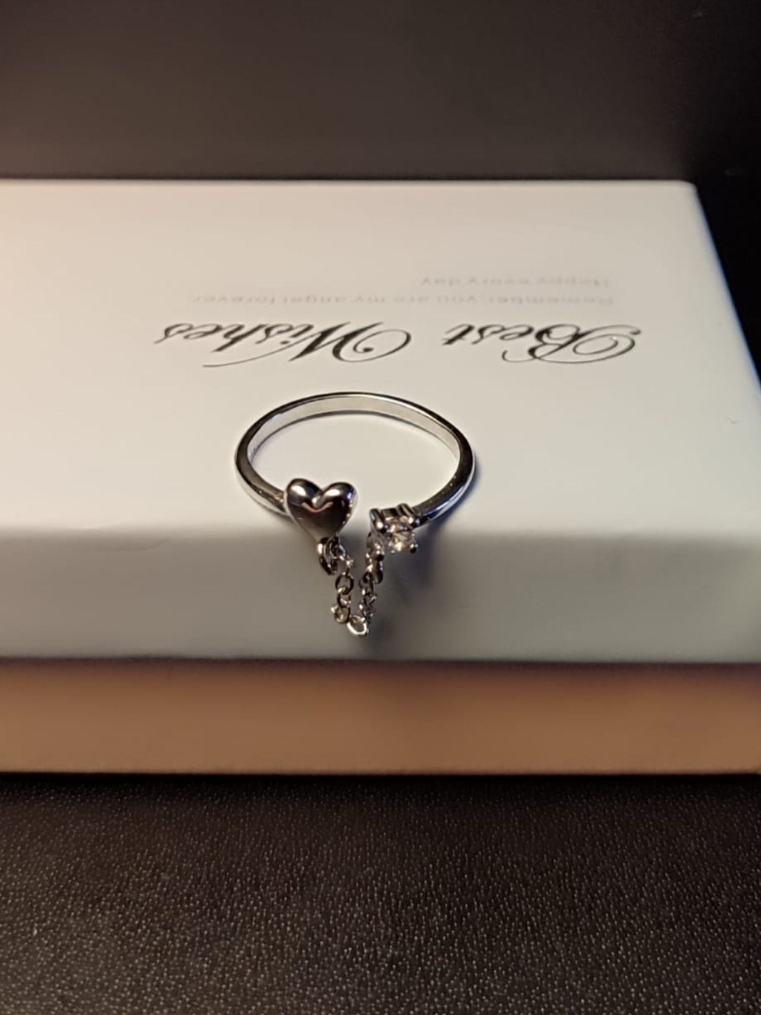 Izvanredan prilagodljivi prsten u obliku srca s925