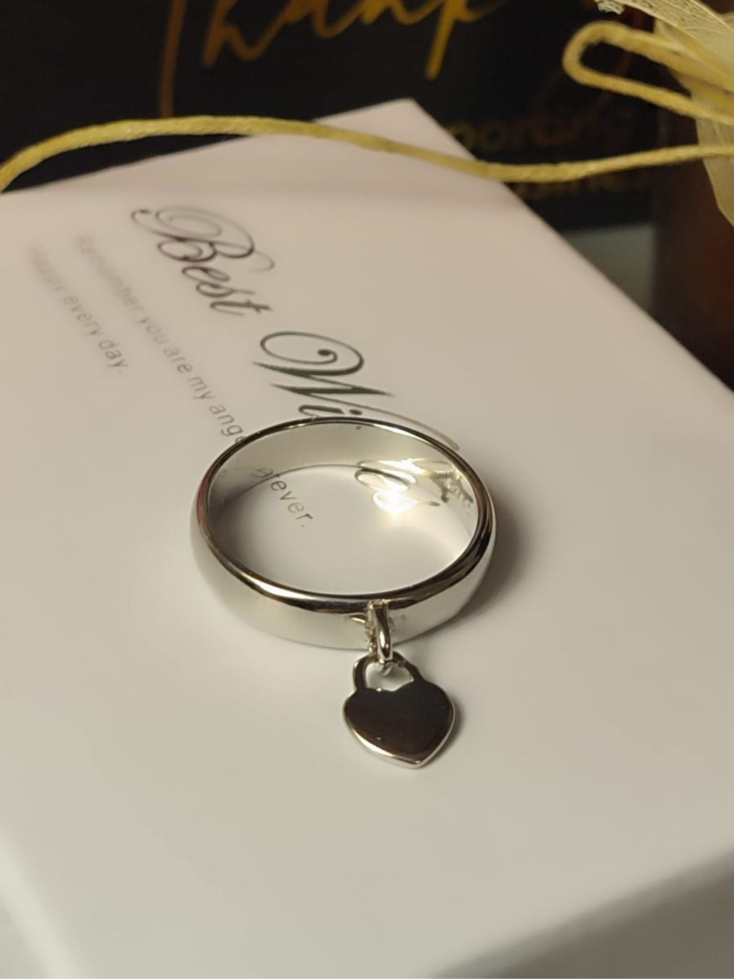 Prsten sa privjeskom u obliku srca s925