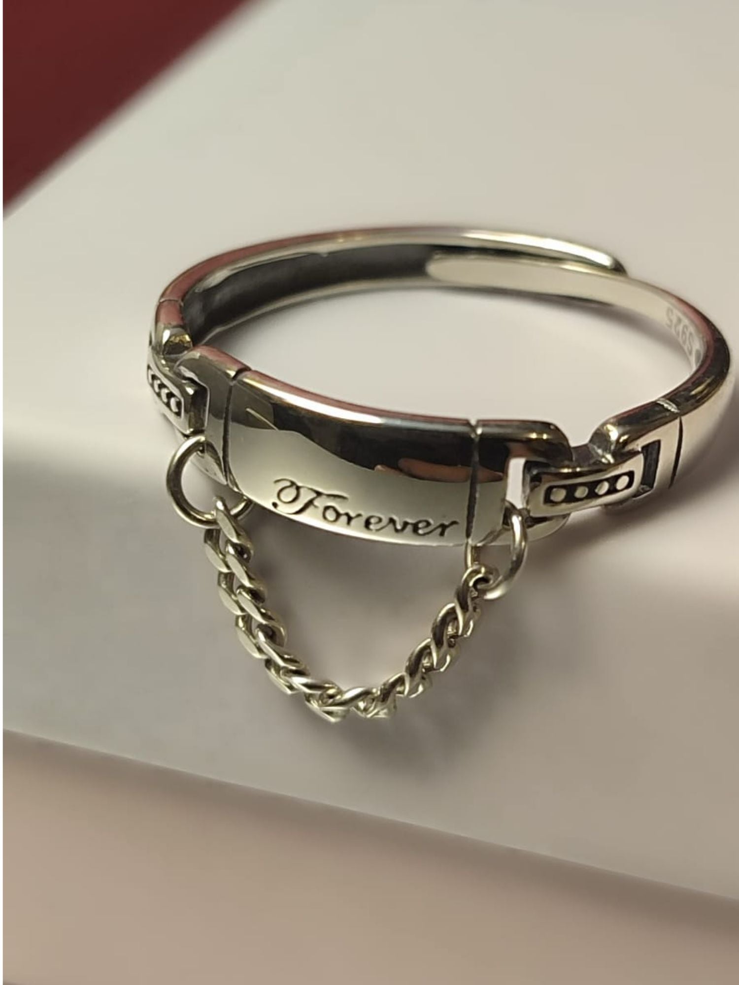 Izvanredan prilagodljivi prsten za valentinovo od 925 srebra