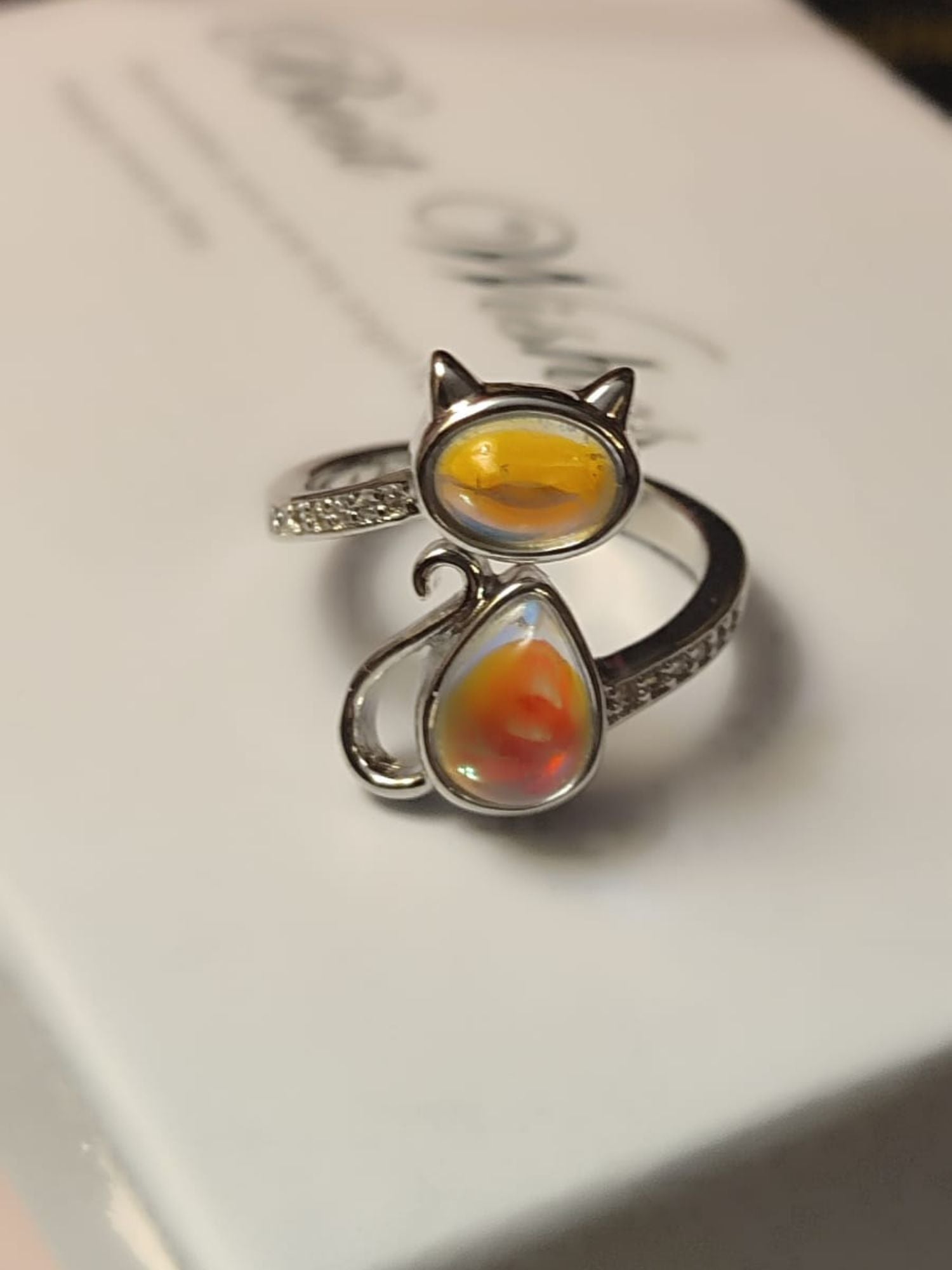 Prilagodljivi 925 srebrni prsten sa mjesečevim kamenom