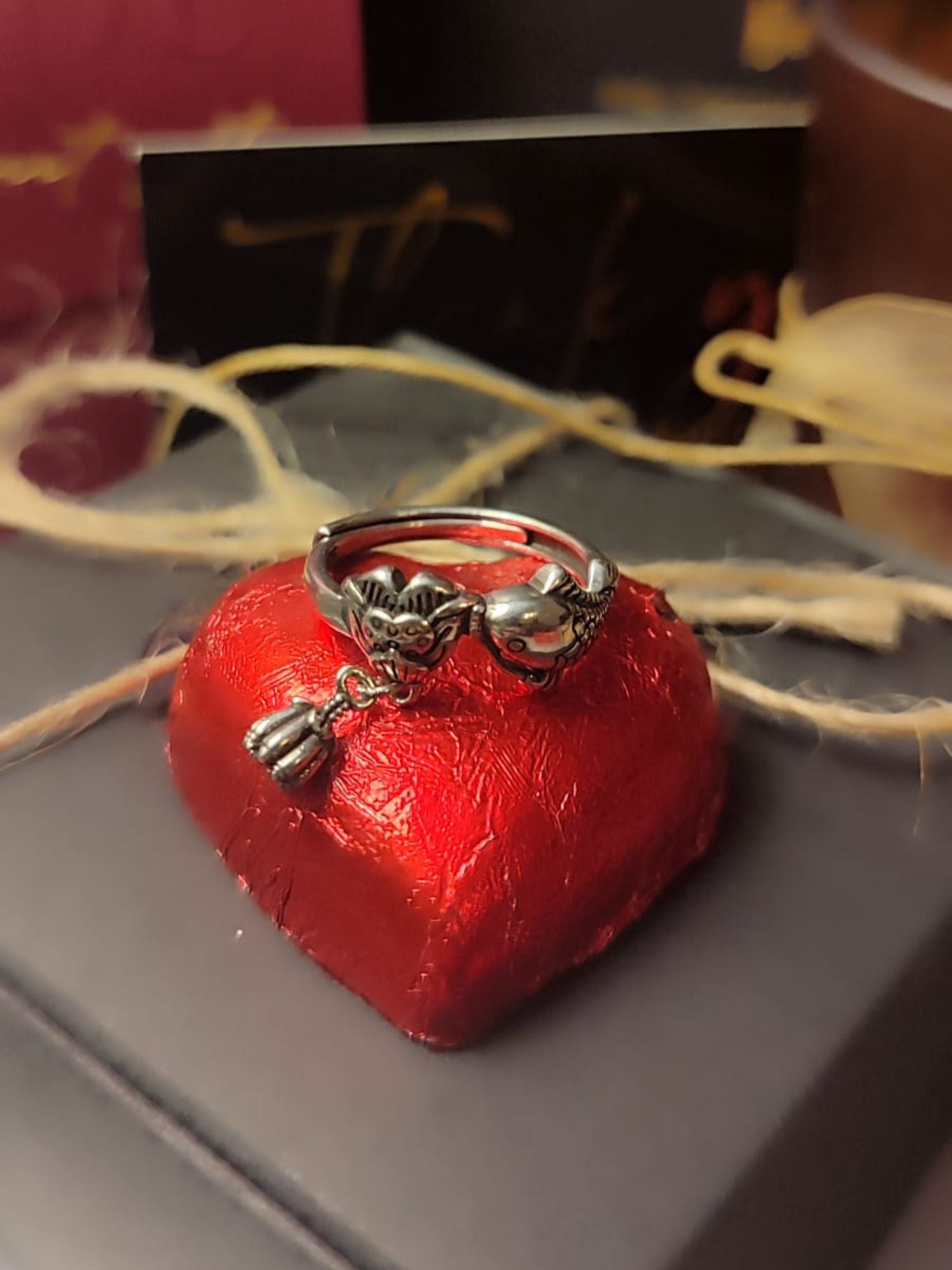 Prilagodljivi prsten u obliku ribe od 925 srebra