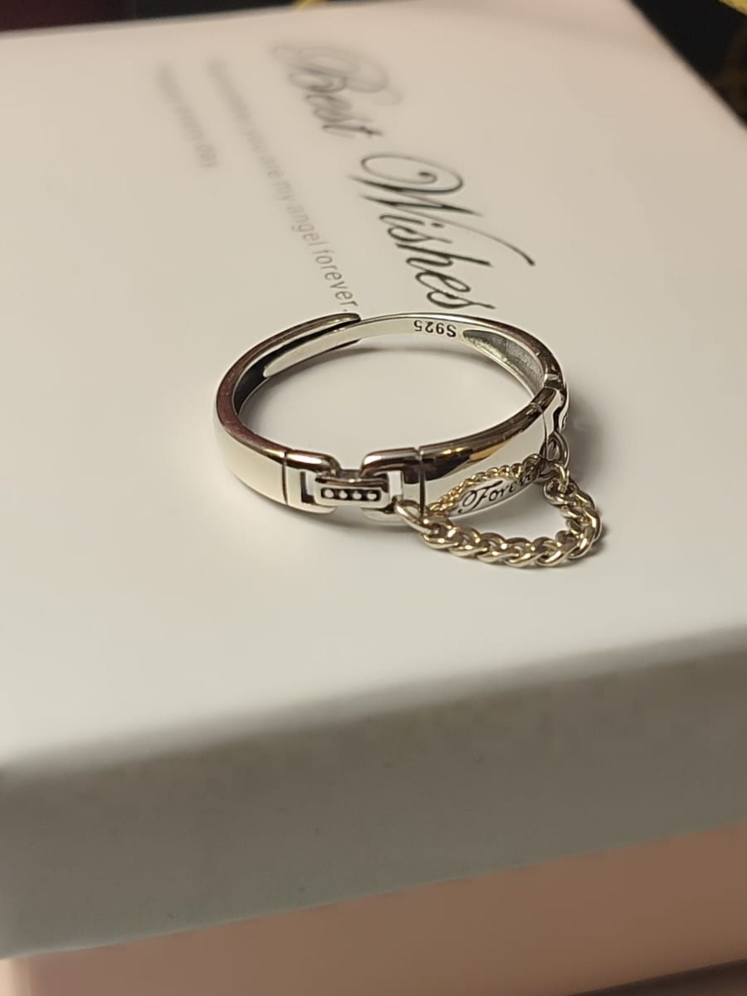 Izvanredan prilagodljivi prsten za valentinovo od 925 srebra