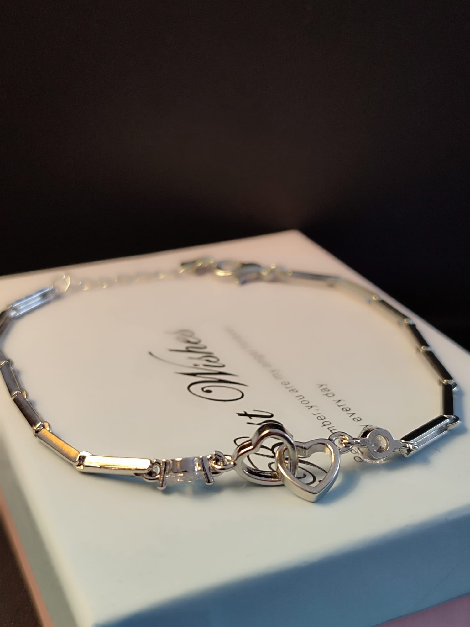 Kreativna srebrna 925 narukvica u obliku srca