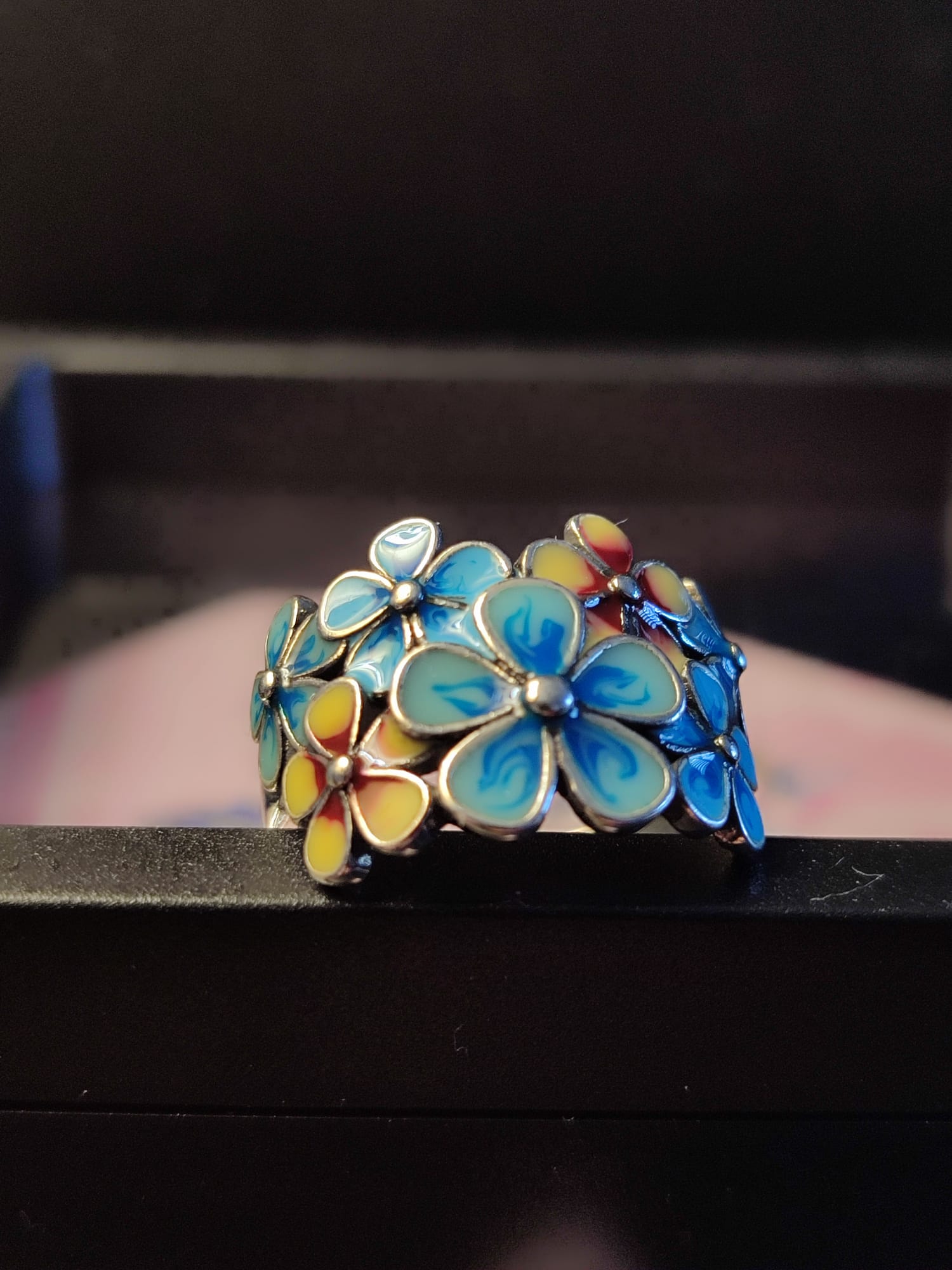 Prilagodljivi prsten u obliku cvijeća od 925 srebra