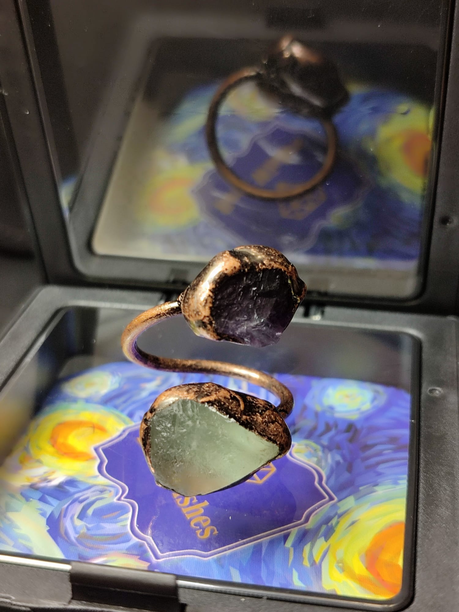 Boho prsten sa dragim kamenjem