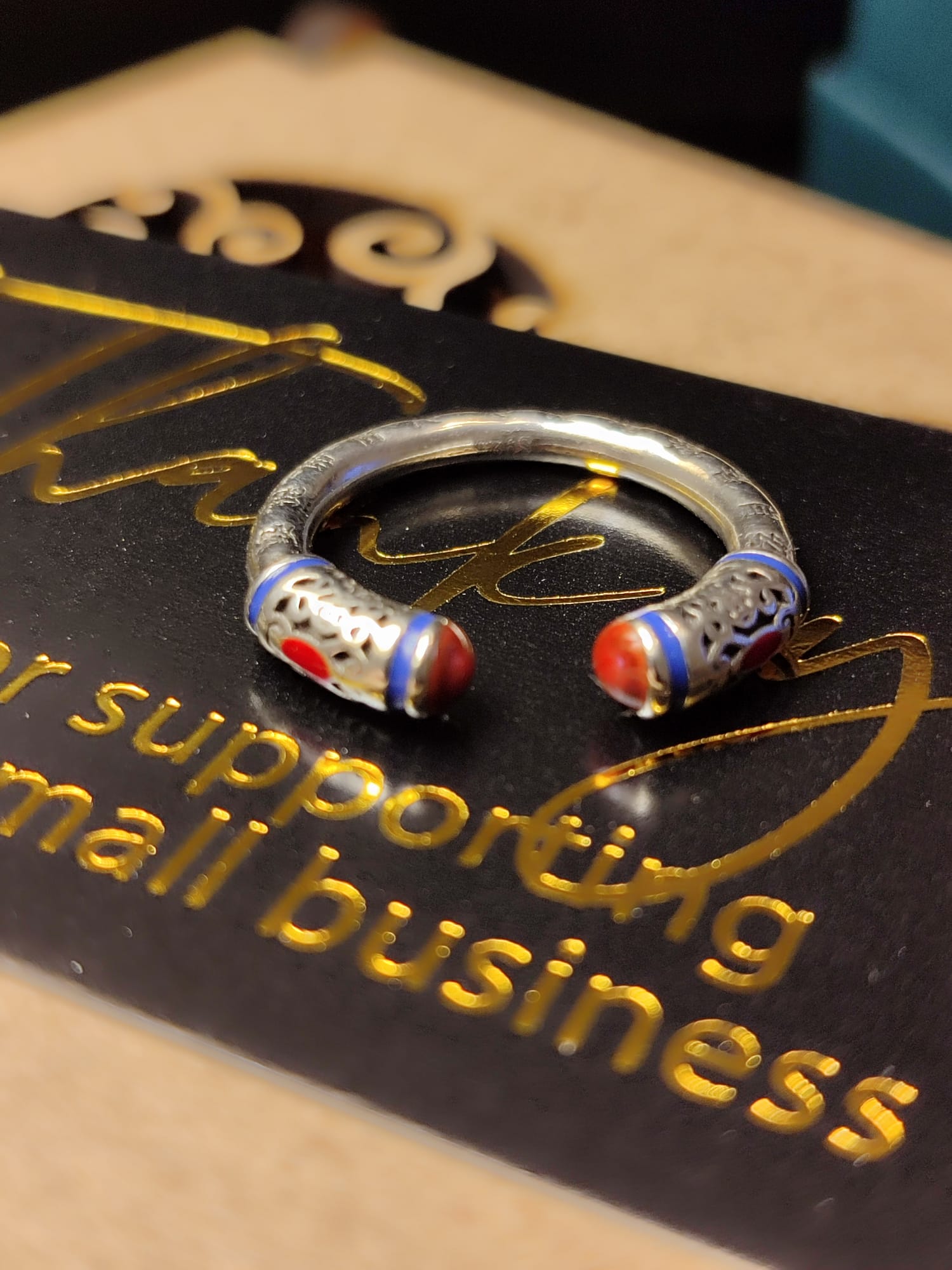 Prilagodljivi vintage prsten od 925 srebra