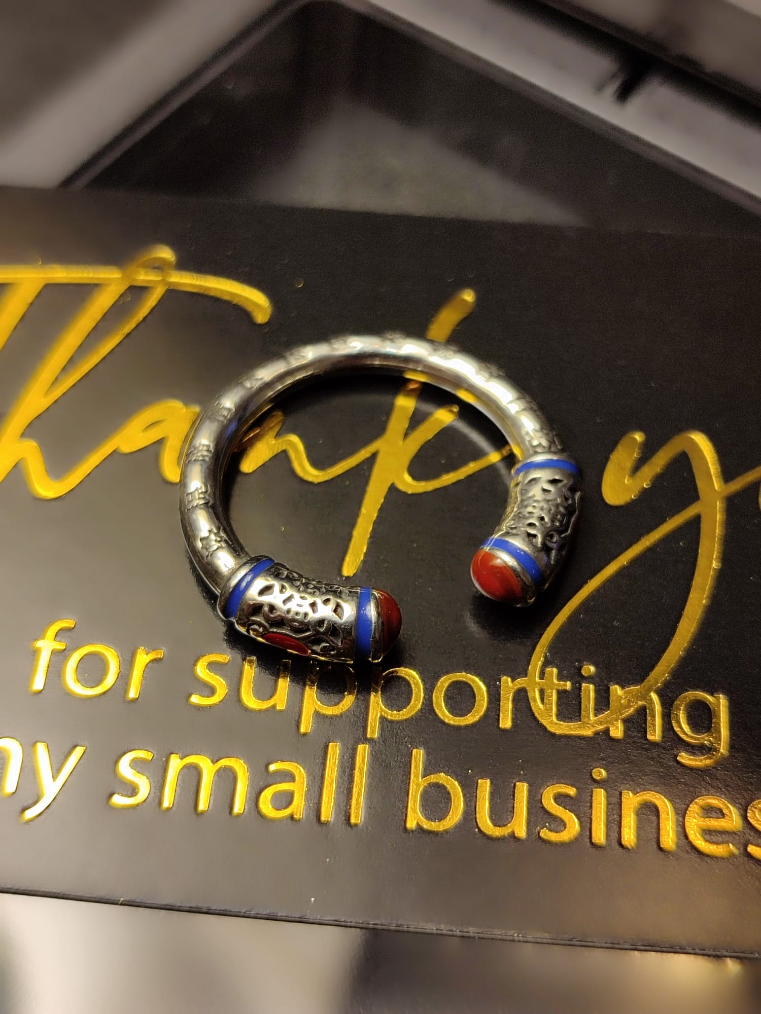 Prilagodljivi vintage prsten od 925 srebra