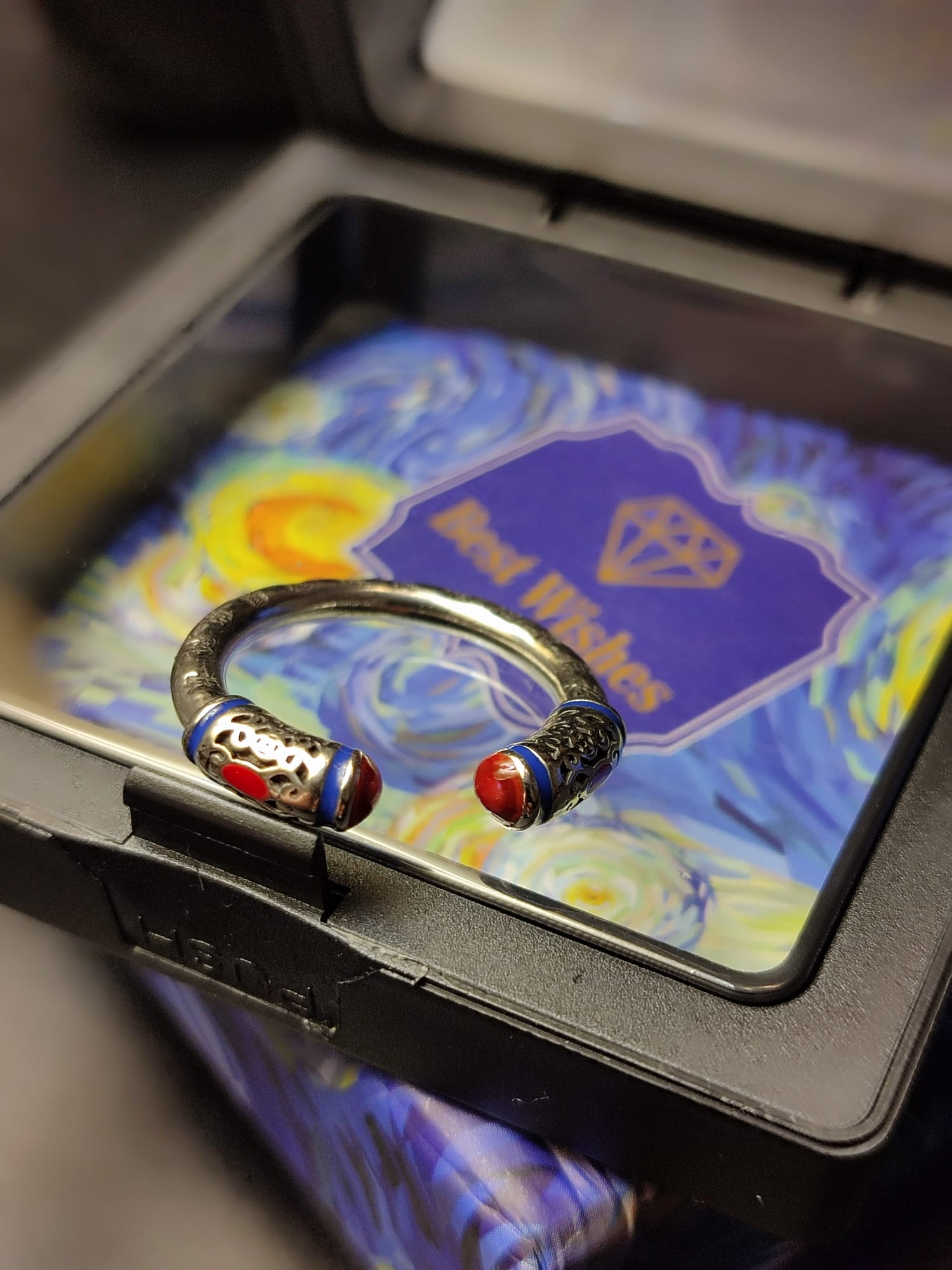 Prilagodljivi vintage prsten od 925 srebra