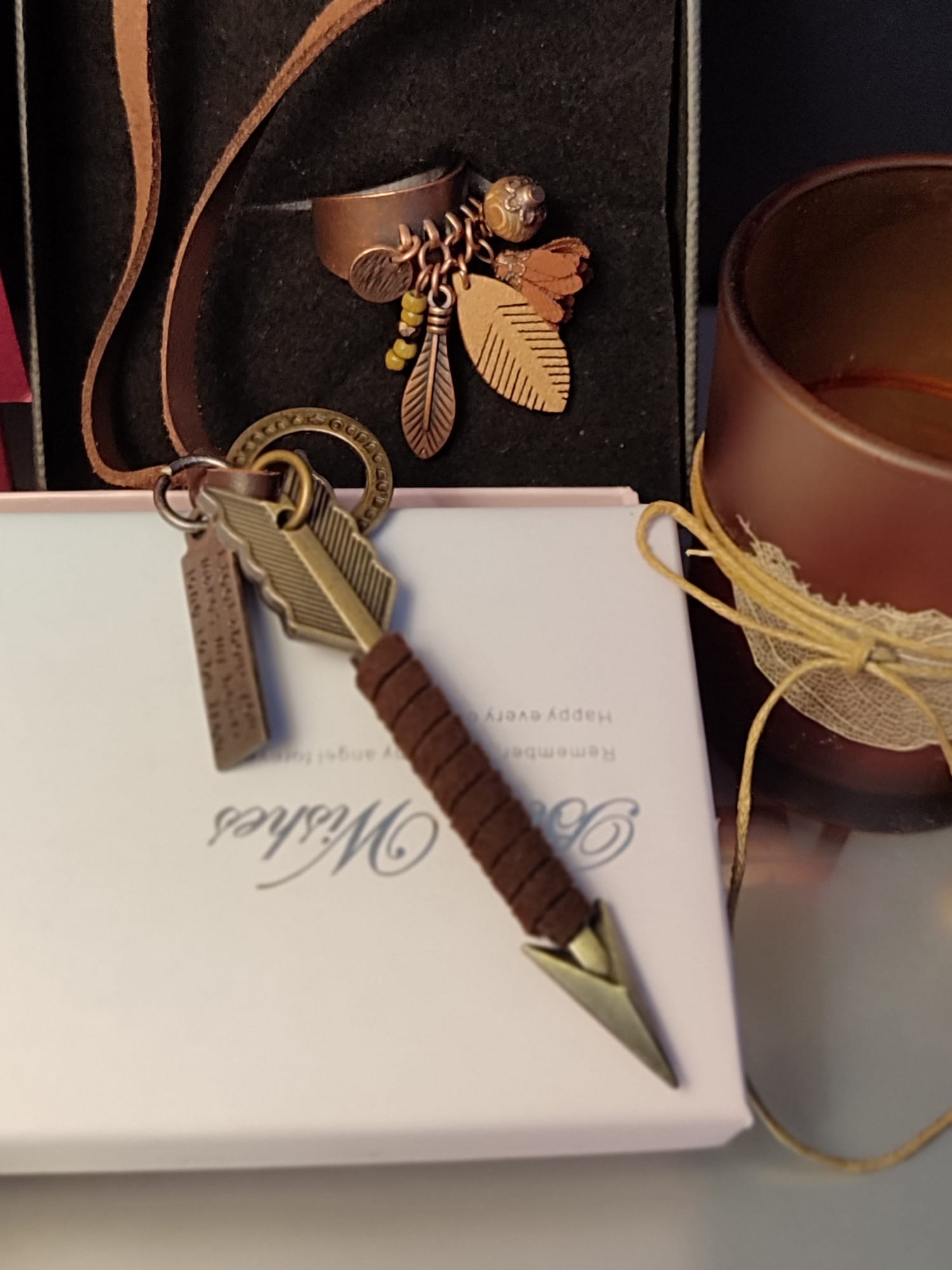 Boho set sa ogrlicom i prstenom od nehrđajućeg čelika