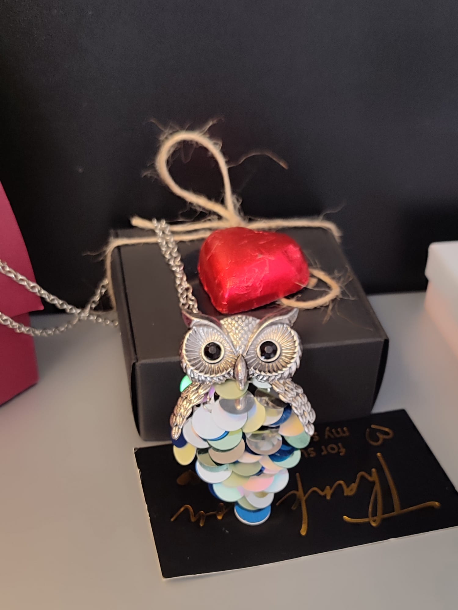 Kreativni ogrlica u obliku sove