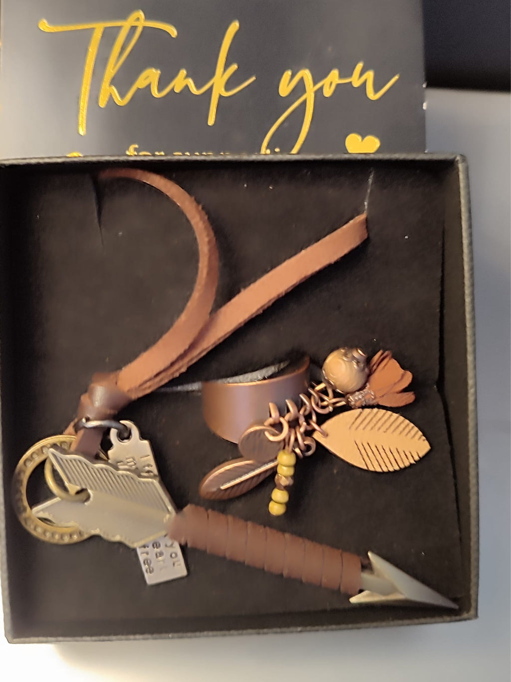 Boho set sa ogrlicom i prstenom od nehrđajućeg čelika