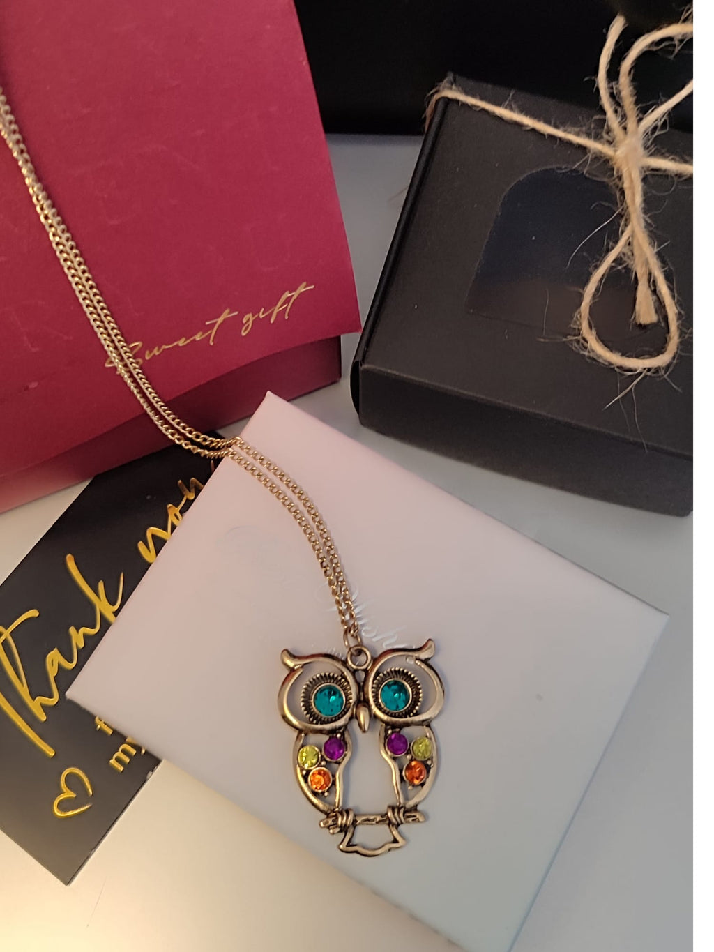 Retro ogrlica obliku sove