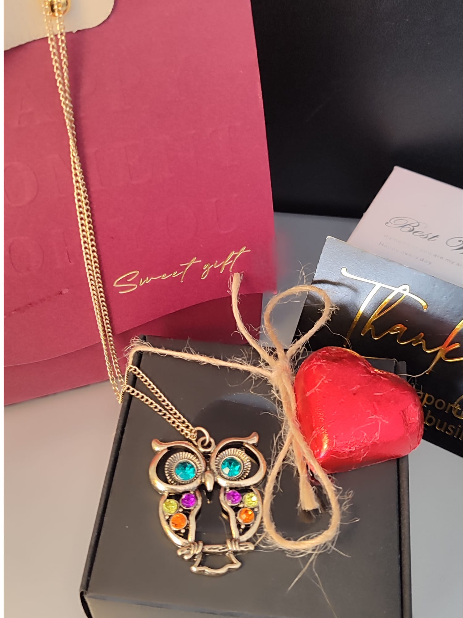 Retro ogrlica obliku sove